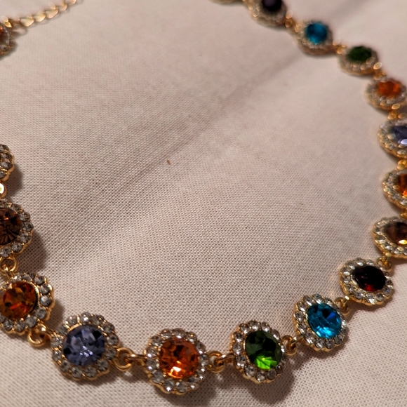 Rhinestones Choker Necklace - Picture 2 of 3